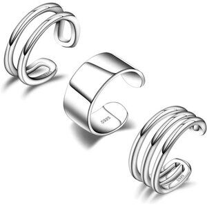 Cuff Earrings 925 Sterling Silver Ear Cuff Earrings Non-Piercing Fake Helix